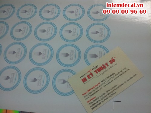 In tem decal giấy cho shop online tại Công ty TNHH In Kỹ Thuật Số - Digital Printing Ltd 