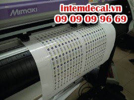 Nhận in tem decal giá rẻ tại TPHCM, hỗ trợ bế thành phẩm trên máy bế Mimaki Nhật