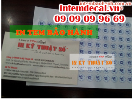 Thiết kế in ấn tem bảo hành điện thoại giá rẻ